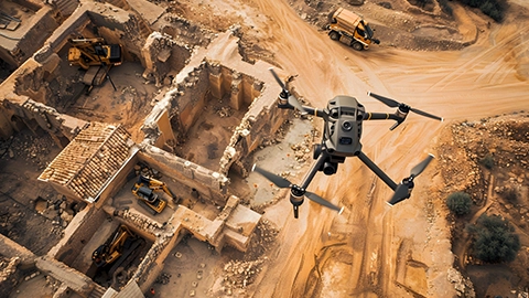 Mapeamento de área de mineração com drone