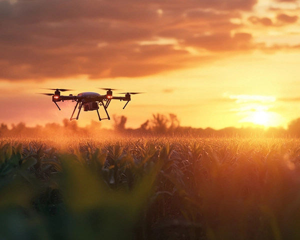 Equipe Pleiades operando drone em campo